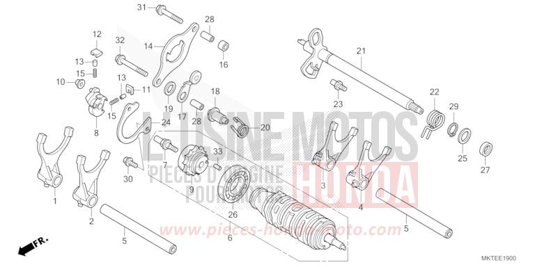 GEARSHIFT DRUM for X-ADV 750 MAT DEEP MUD GRAY (NHD05) from 2025